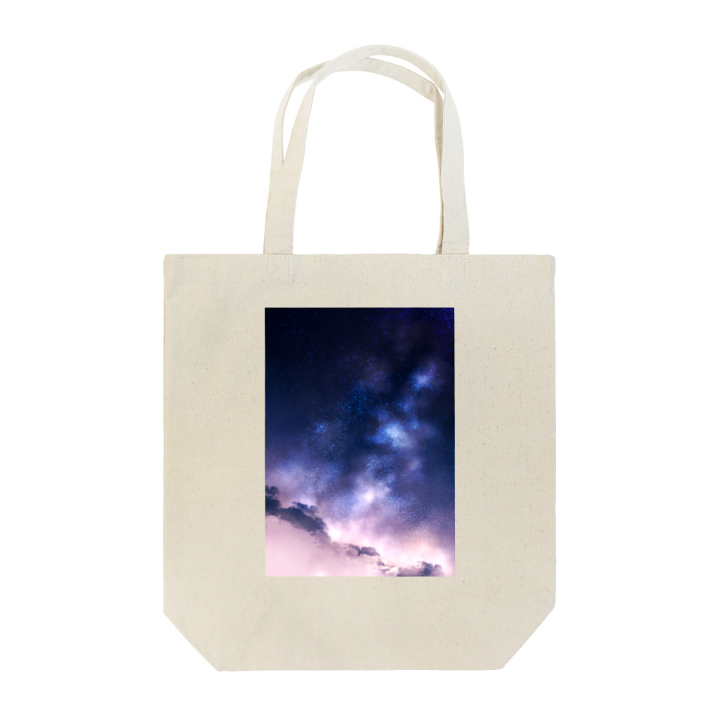 Amanekoの夜空プリント Tote Bag