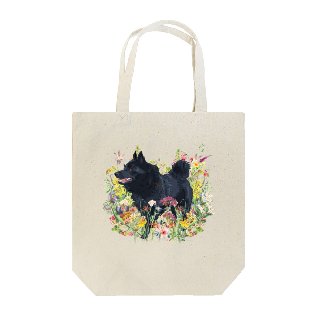 Doggie Freaksのお花畑のスキッパーキ Tote Bag