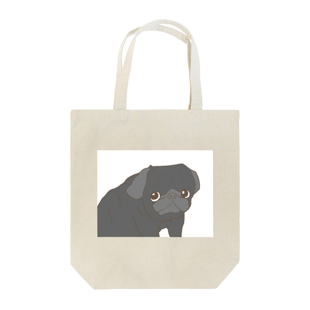 d.h.sの黒パグさん Tote Bag