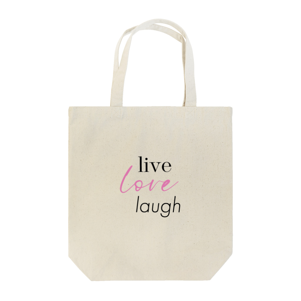 cocono shopの生きよう、愛そう、笑おう-live love laugh- トートバッグ