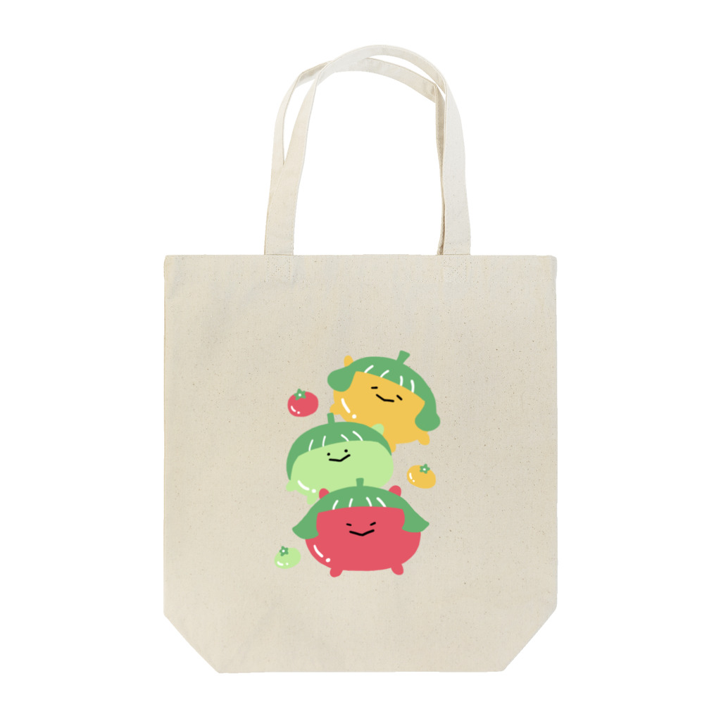 おで工房のぱっつんとまと【三姉妹】 Tote Bag