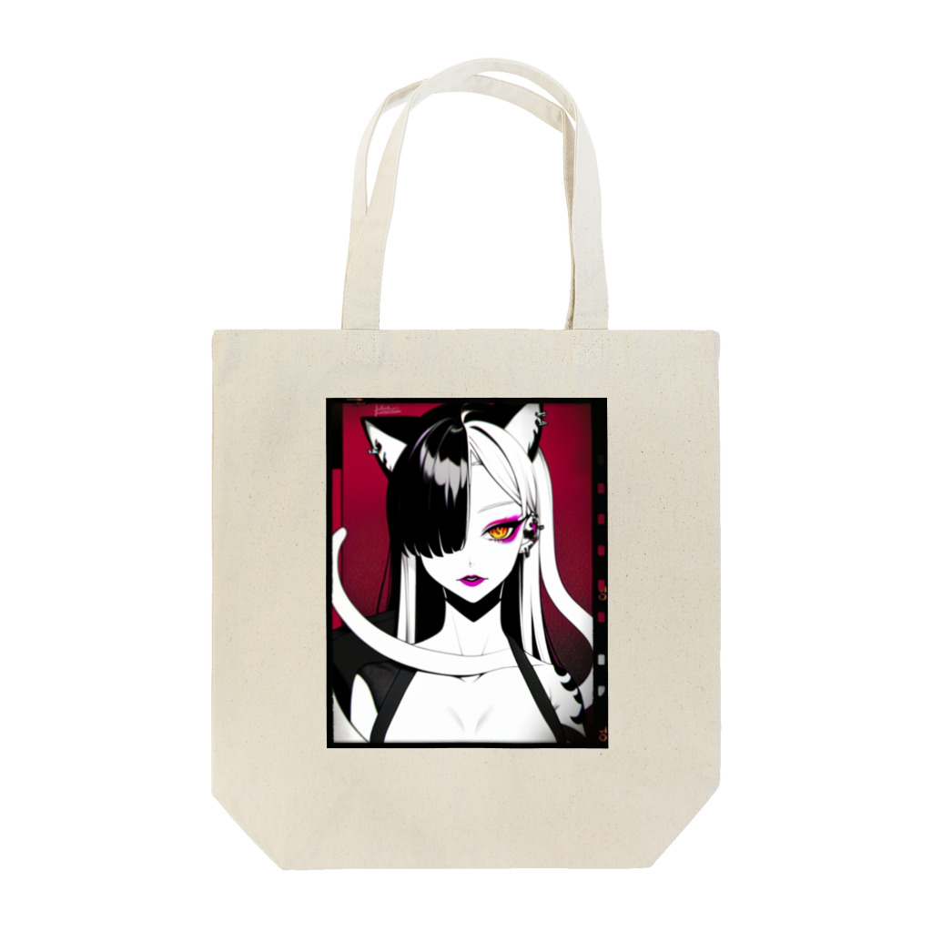 momonekokoの白蛇と獣耳の女性 Tote Bag