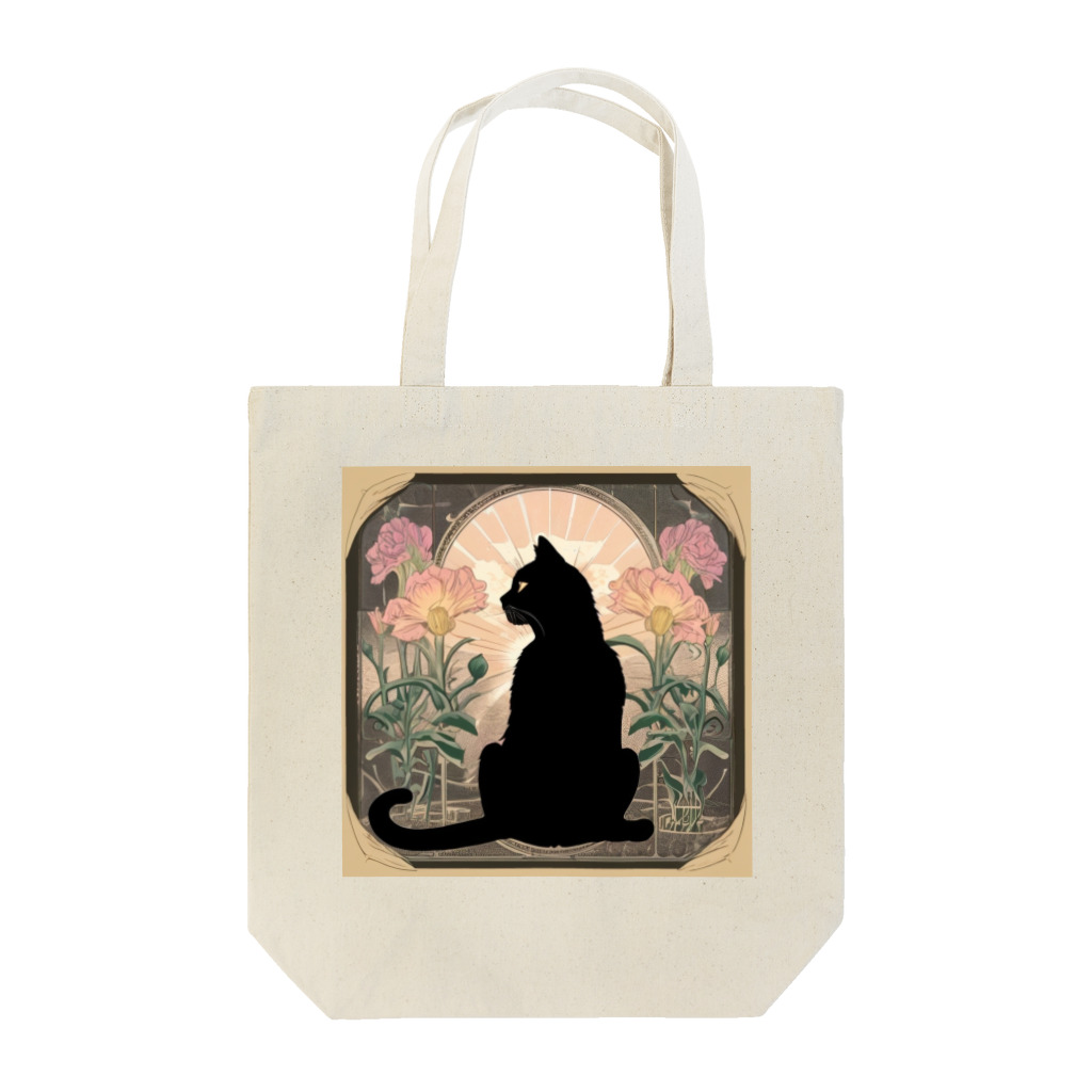 ヒロワークスの黒猫トート Tote Bag