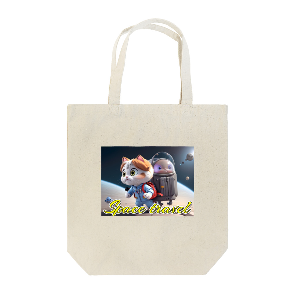 🔥AI art shop🔥の子猫の宇宙旅行Ⅱ Tote Bag