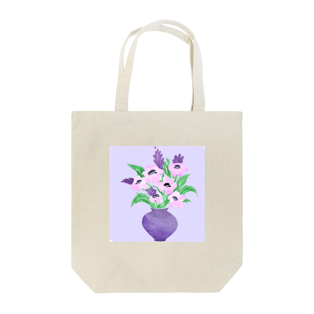 くまのお花屋さんの韓国っぽい絵 Tote Bag