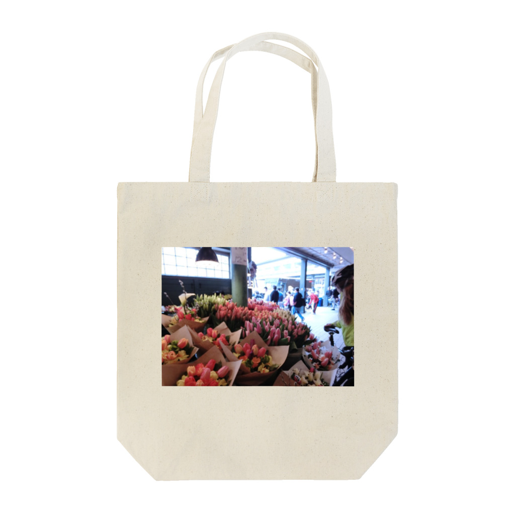 ニューヨークのシアトル市場 花 Tote Bag