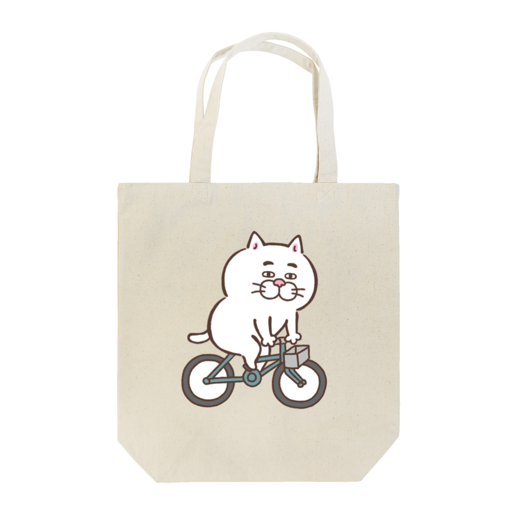目つきの悪い猫＠いけやけいのサイクリングにゃんこ トートバッグ