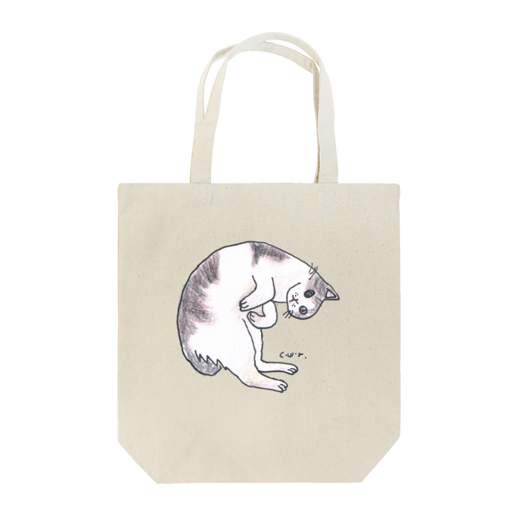 CUROGNACの100nyans072.ochibicat Tote Bag