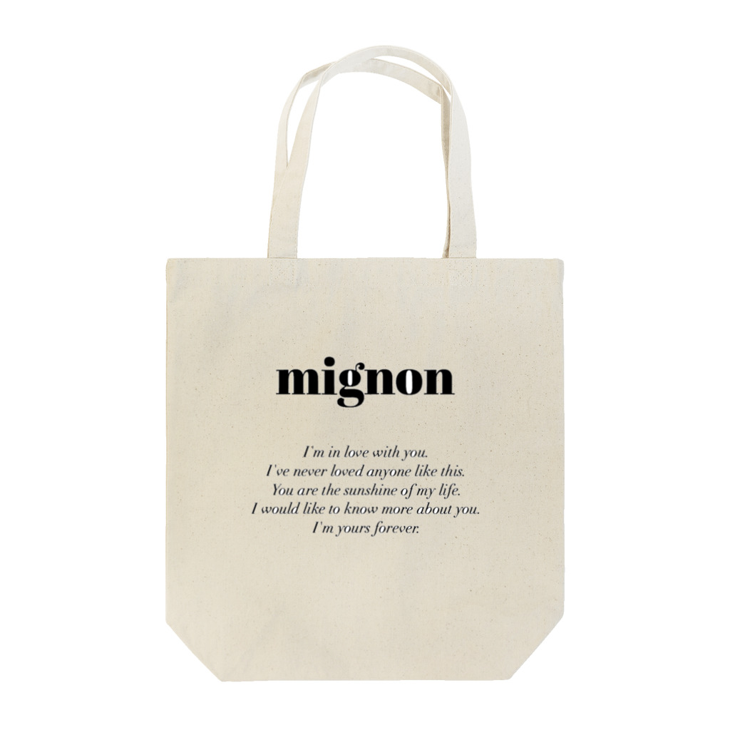 mignon_otの𝐦𝐢𝐠𝐧𝐨𝐧 𝐨𝐫𝐢𝐠𝐢𝐧𝐚𝐥 𝐭𝐨𝐭𝐞𝐛𝐚𝐠 トートバッグ