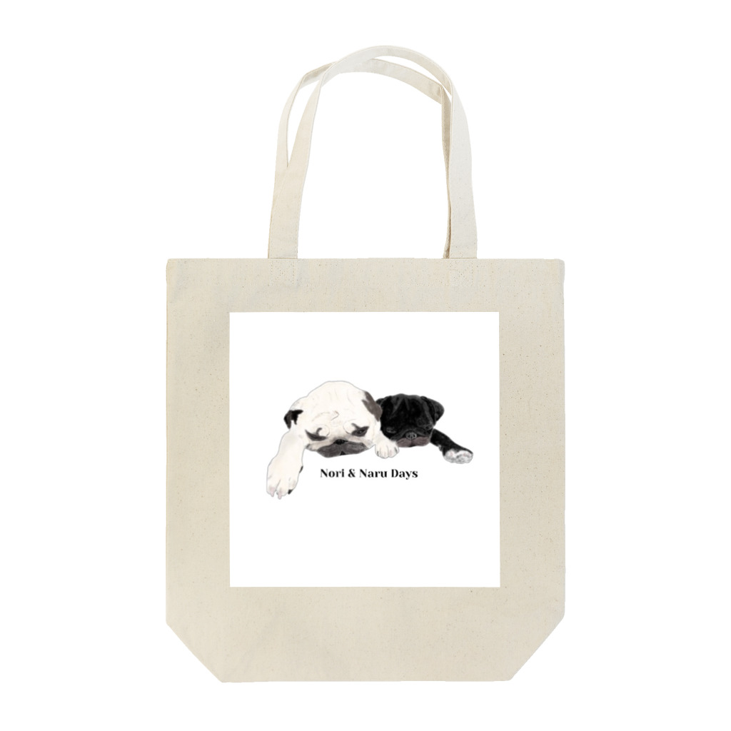 めぇありぽてモフつぐみ🐶らーはーのPug Nori & Naru  days  goods Tote Bag