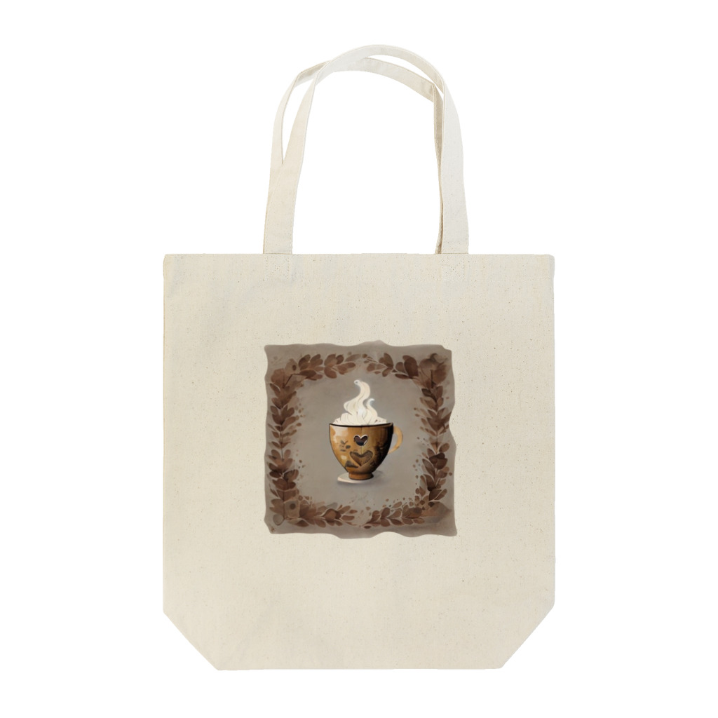 leisurely_lifeのA richly decorated coffee-inspired T-shirt design Tote Bag