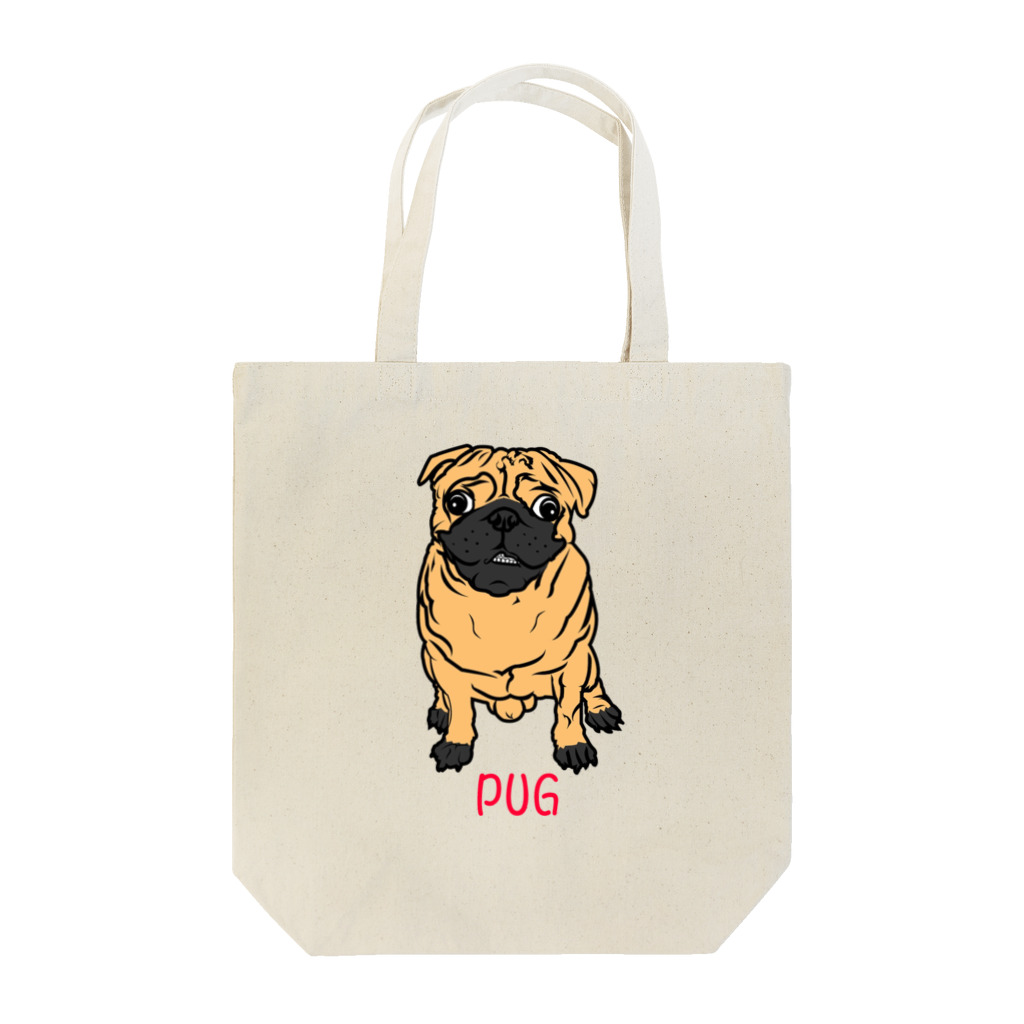 2438 DESIGNのPUG DOG Tote Bag