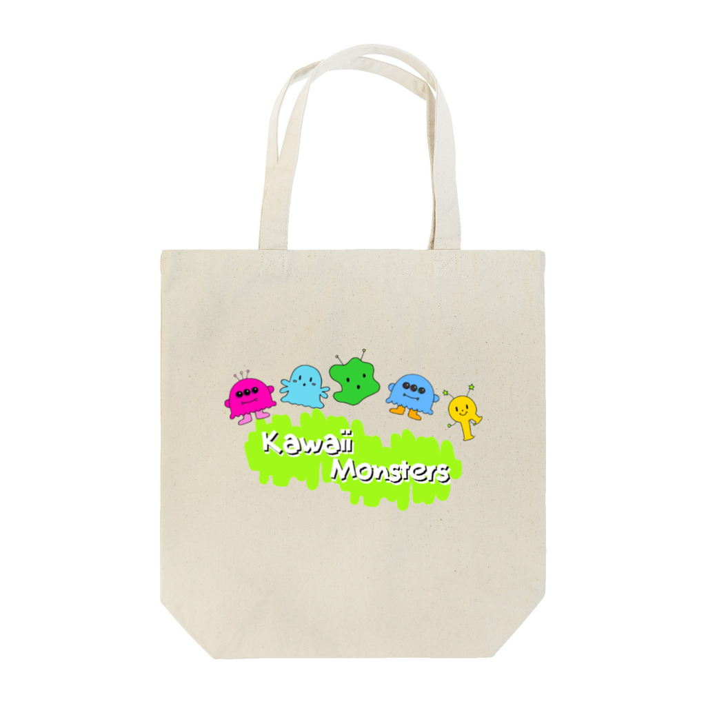 ♡Kawaii♡モンスター SHOPのKawaii Monsters | グリーンロゴ ver. Tote Bag