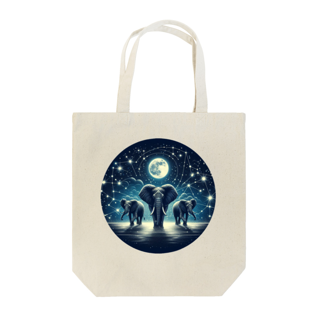 FUMYのNight  Elephant Symphonic Tote Bag