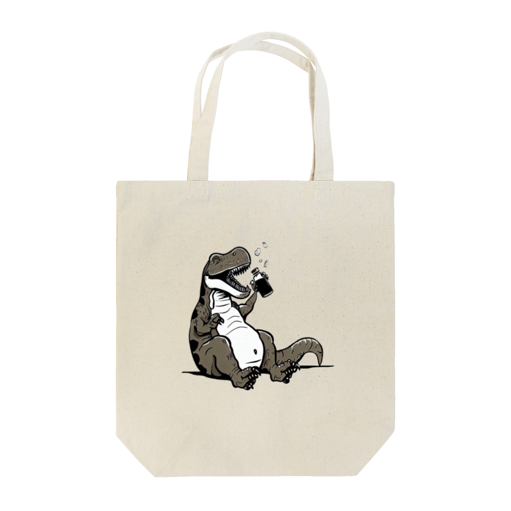 HeyHey Marketのなにかを飲んでる恐竜 Tote Bag