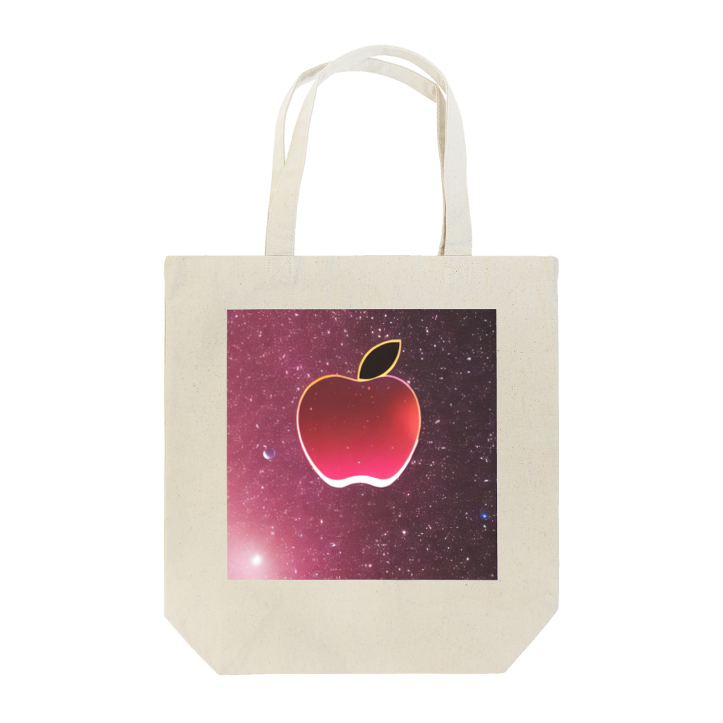 AI画家『Stable Diffusion』Shopのスペース・アップル🍎 トートバッグ