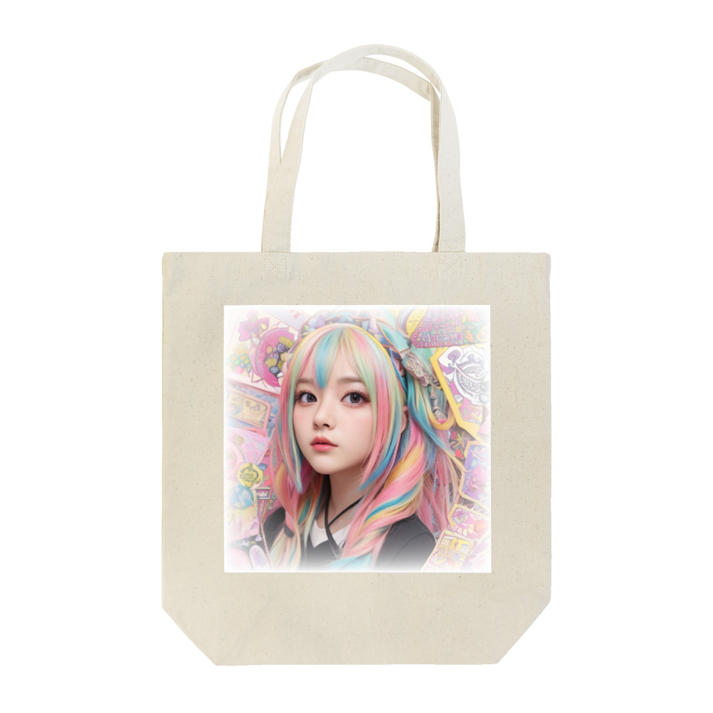 yukurujoのカラフルガール Tote Bag