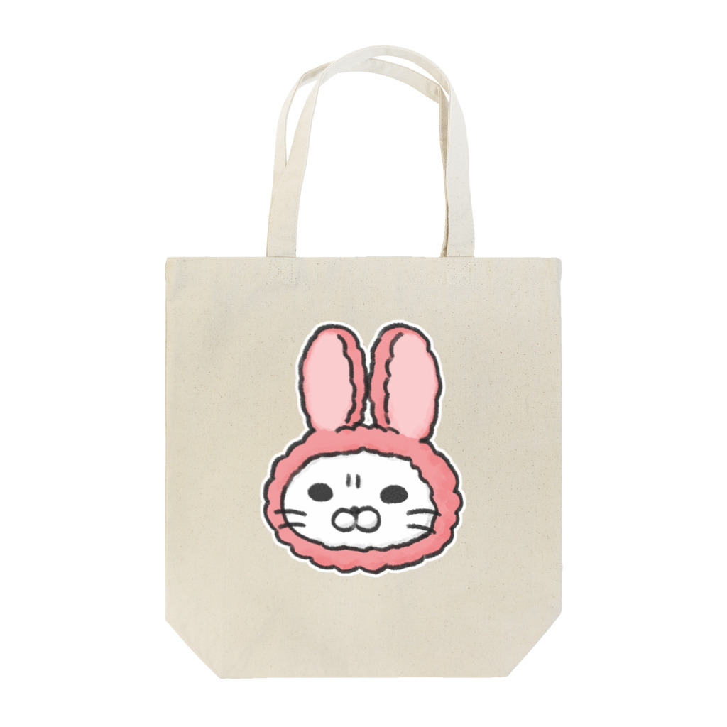 空飛ぶねこちゃん研究所のかぶりものねこ（うさぎ） Tote Bag