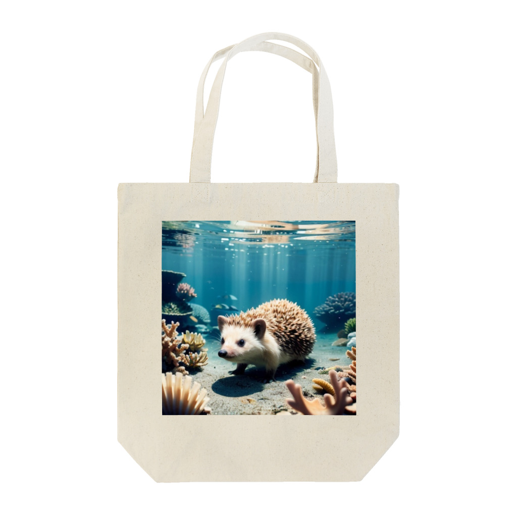 人魚の夢のサンゴハリネズミ Tote Bag