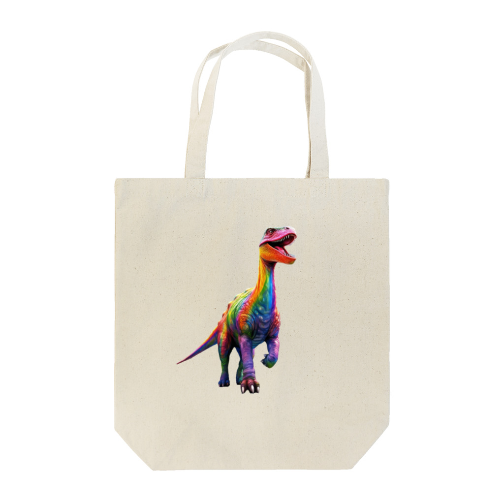 ファンタジックスクリブルの虹色サウルス Tote Bag