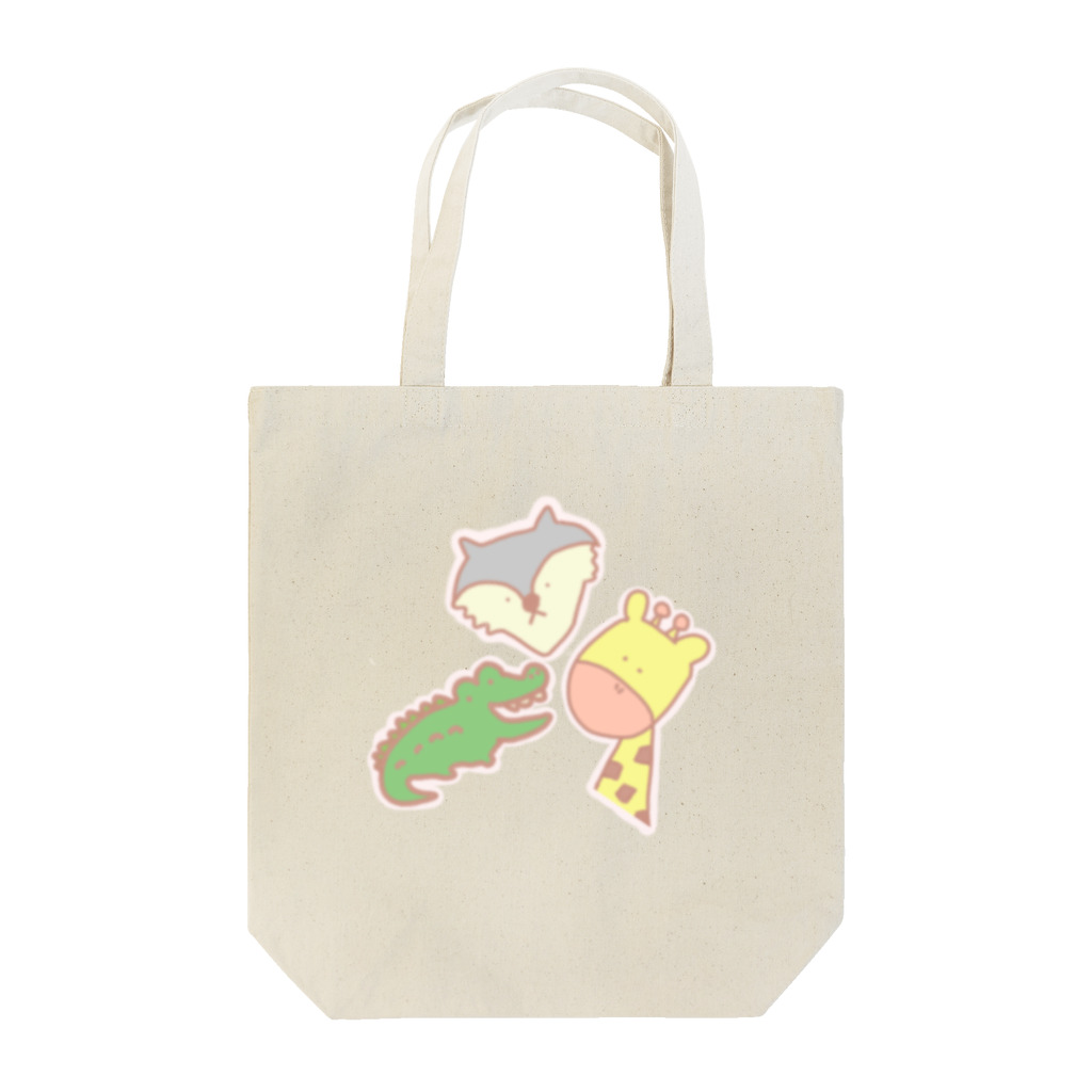 chikoショップのわに おおかみ きりん Tote Bag