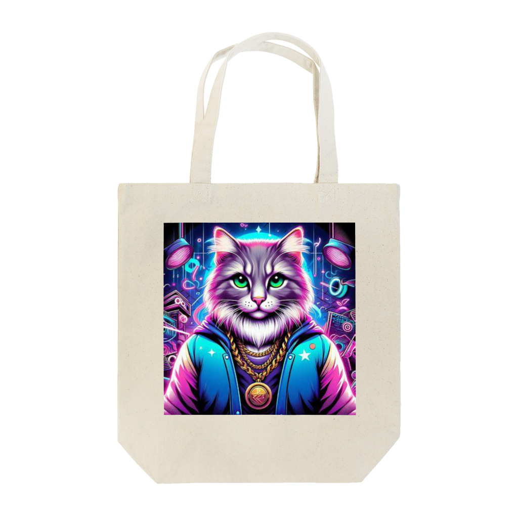 AIフォトSHOPのイケ猫DJ Tote Bag