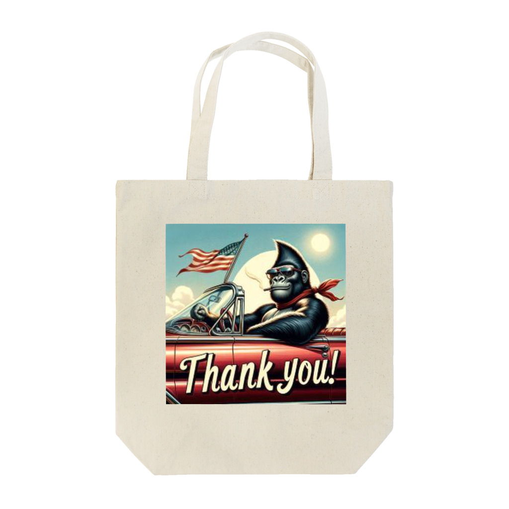 NAOKI_canonのゴリラのThank you！（赤い車①） Tote Bag