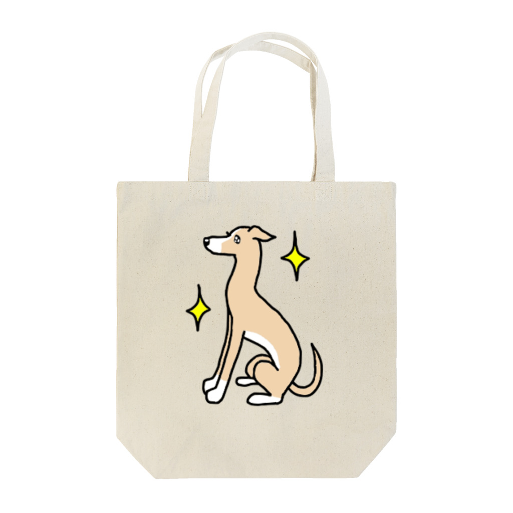 Cute mascot dogsのItalian Greyhound sitting トートバッグ