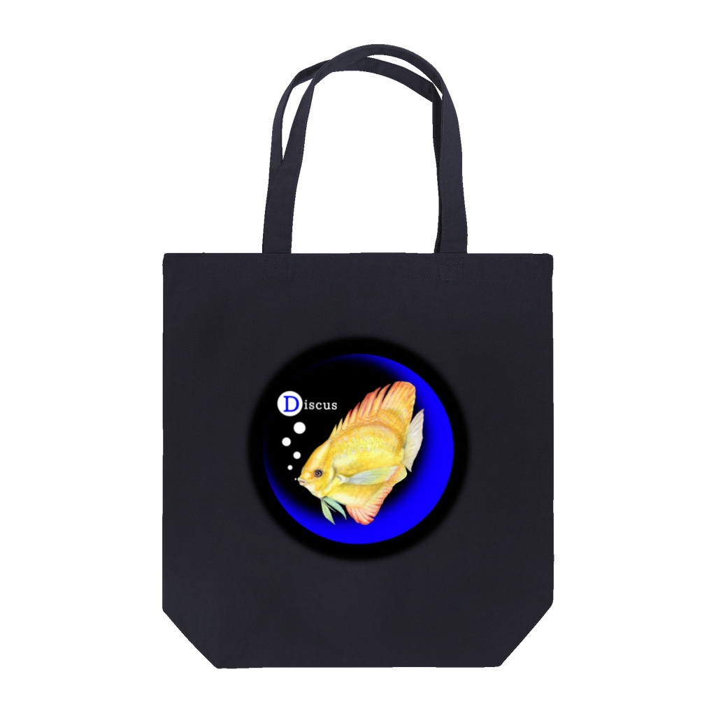 idumi-artの青い月と熱帯魚🐠 トートバッグ