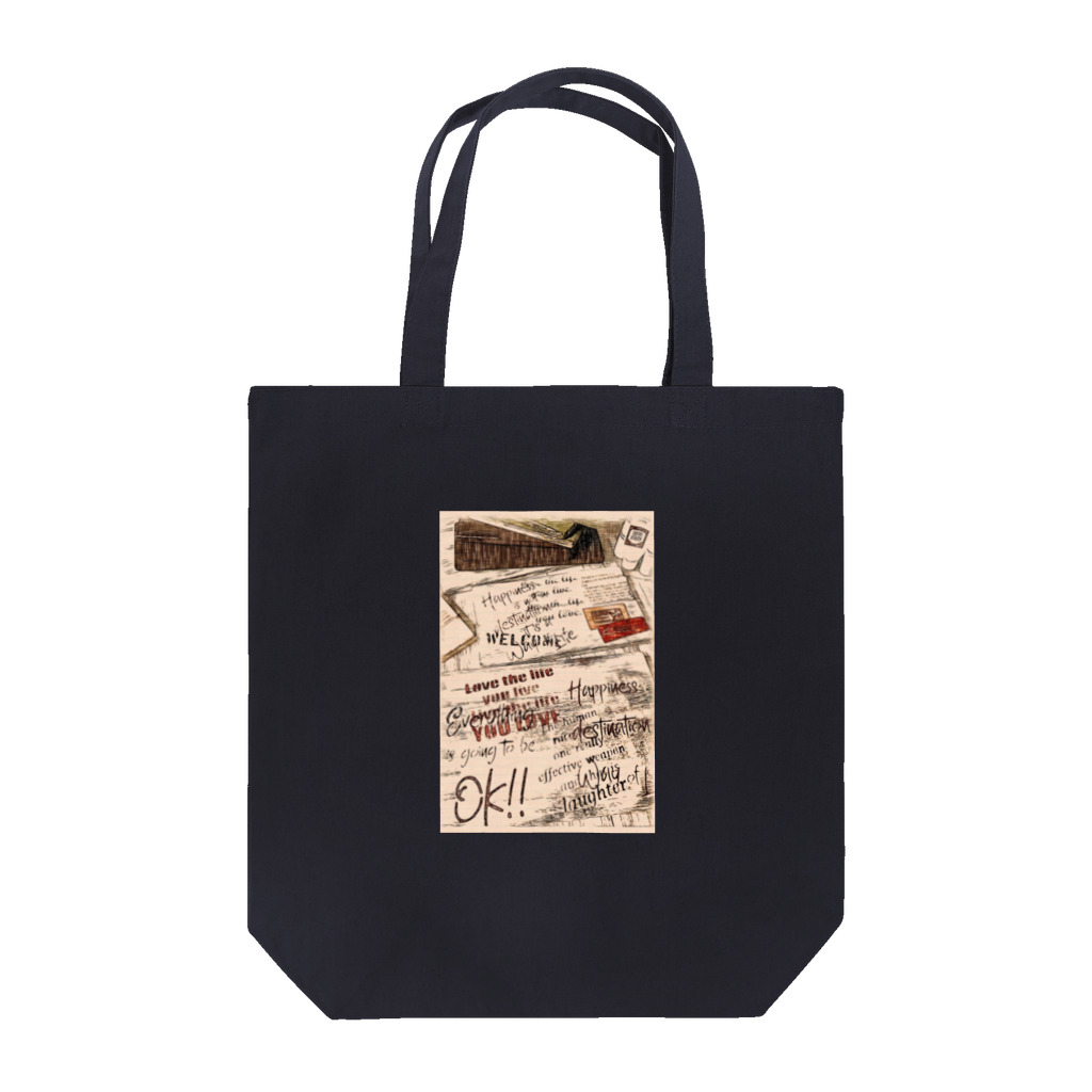 full  of funのビンテージ風ステンシル Tote Bag