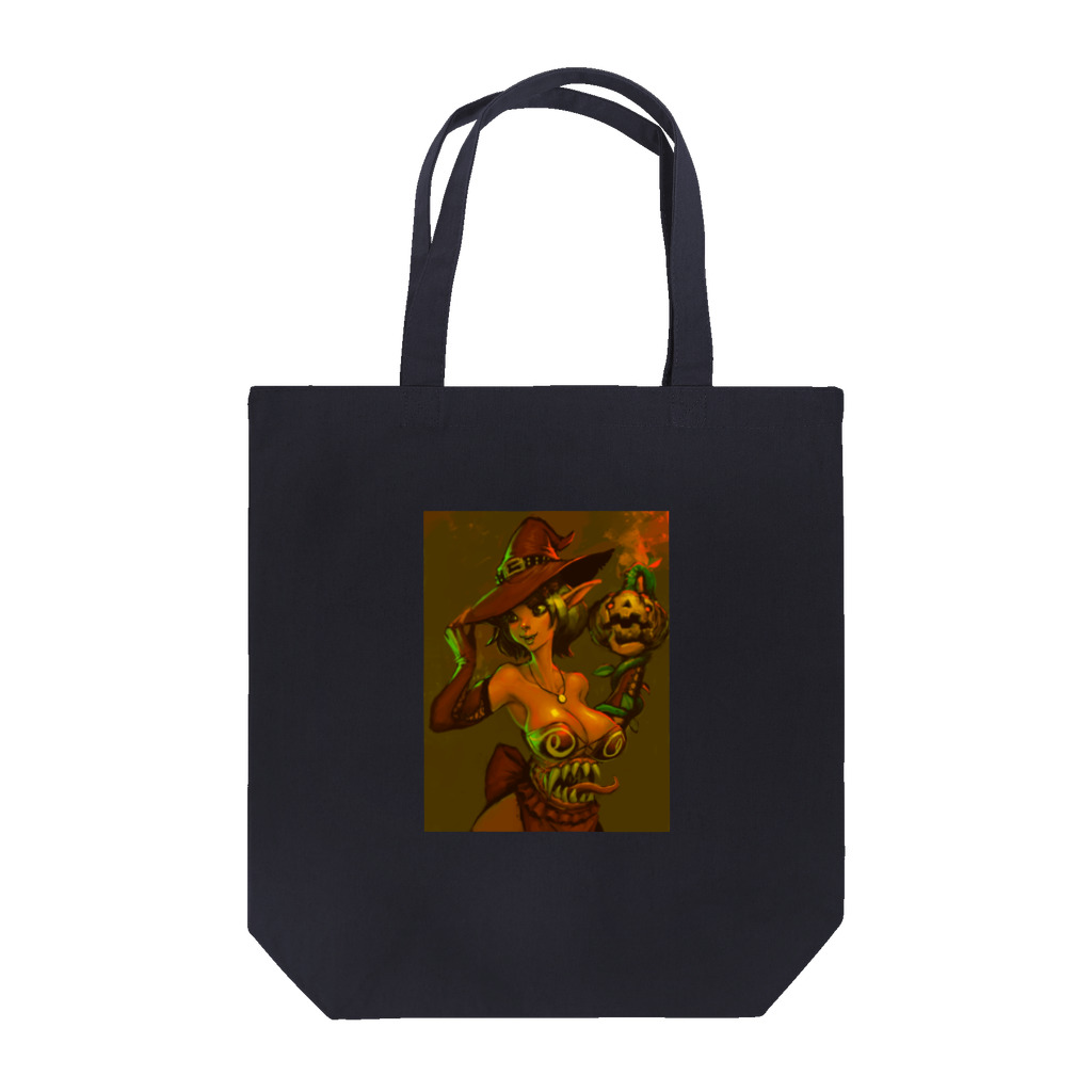 2.5Dのハロウィンウィッチブラウン Tote Bag