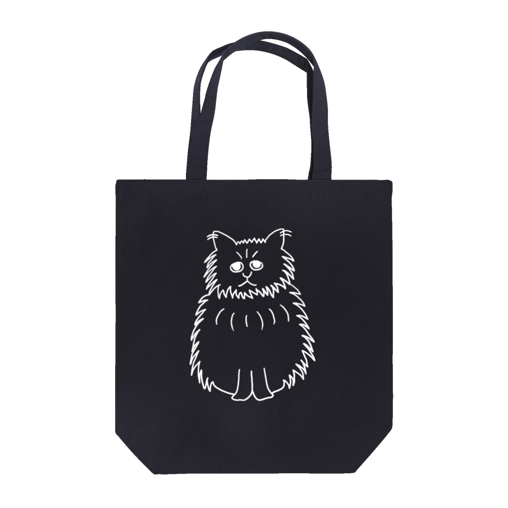 ガハクのおみせのもじゃもじゃにゃんこ（白） Tote Bag