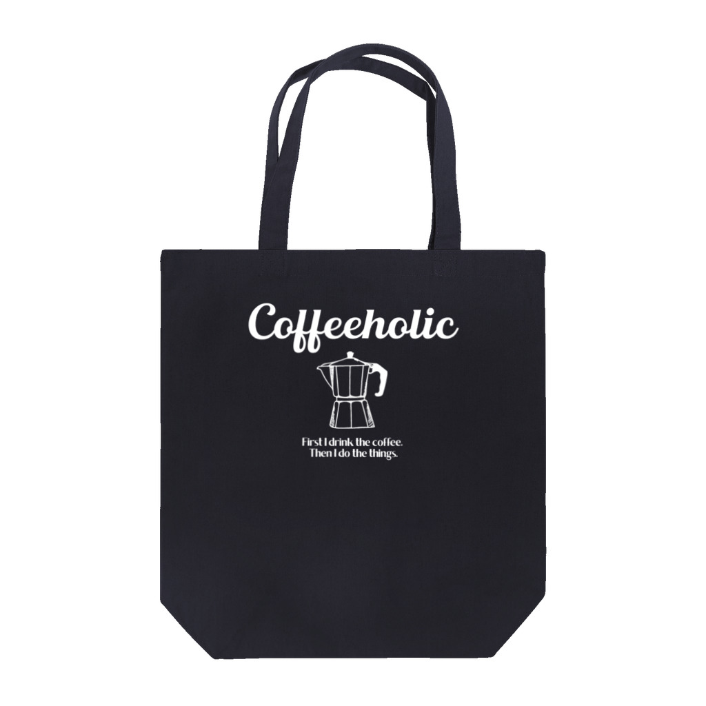 かえる商店のCOFFEEHOLIC white logo 에코백