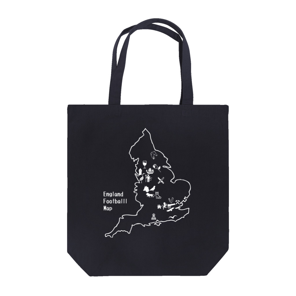 Design UKのイングランドサッカー地図 Tote Bag