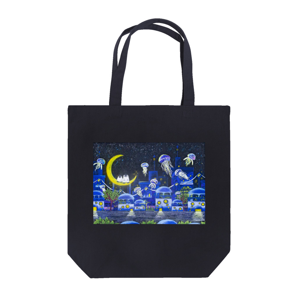 安藤シオン　Colored pencil&Design2srのクラゲマチ Tote Bag