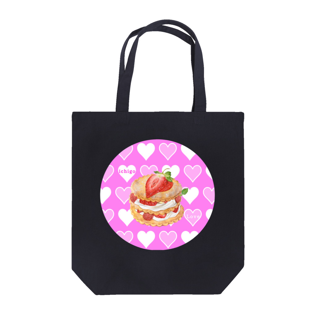 idumi-artのいちご　Love Tote Bag