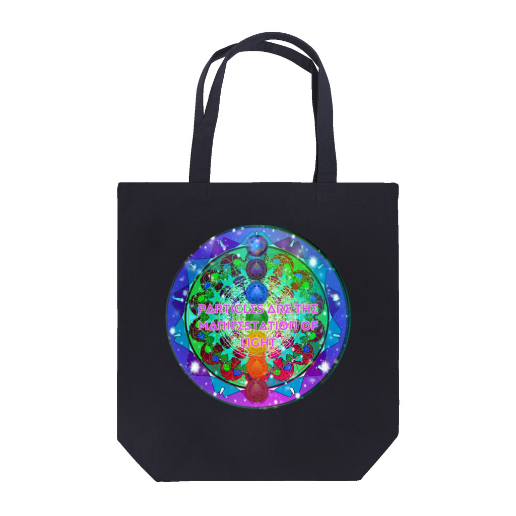 💖宇宙整体♪🌈♪こころからだチャンネル♪💖のParticles are the manifestation of light Tote Bag