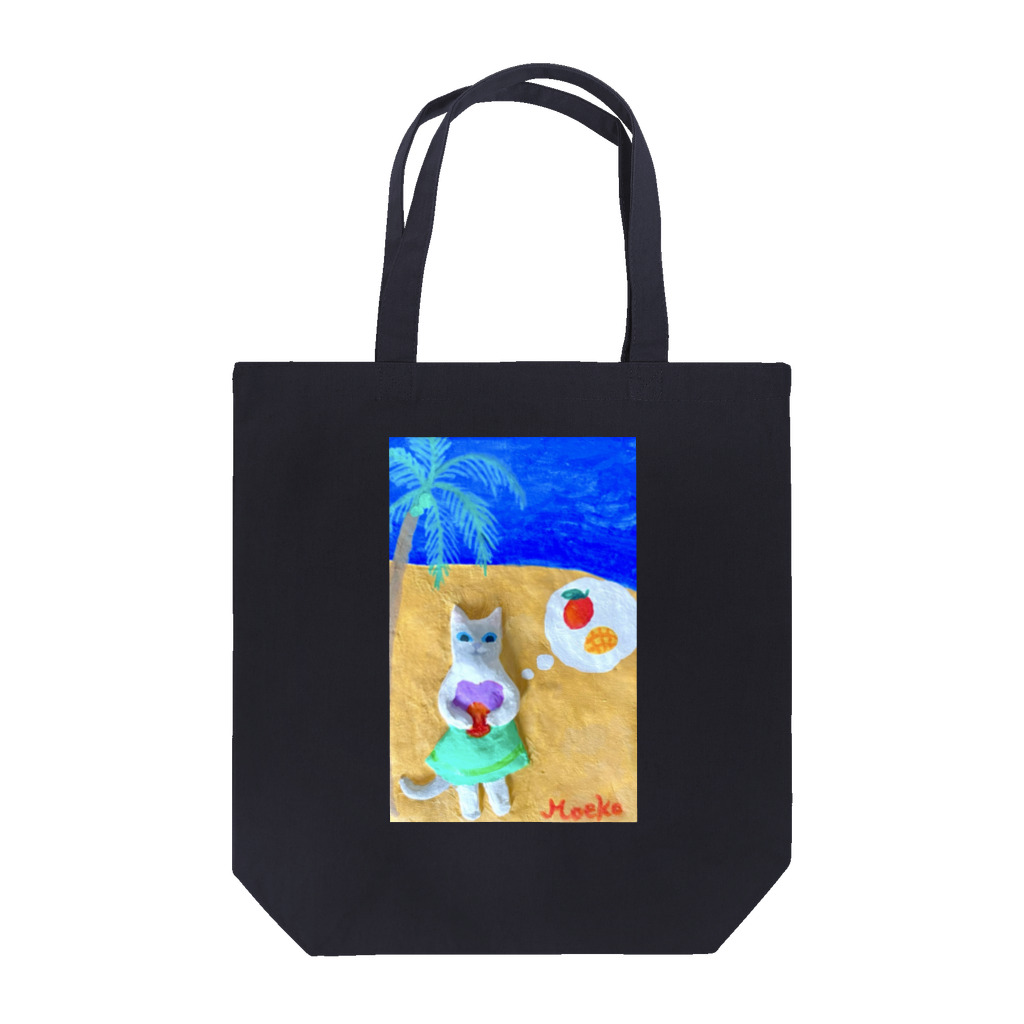 Moët_galleryのマンゴーを抱えるネコ（旅するネコ/宮崎県） Tote Bag