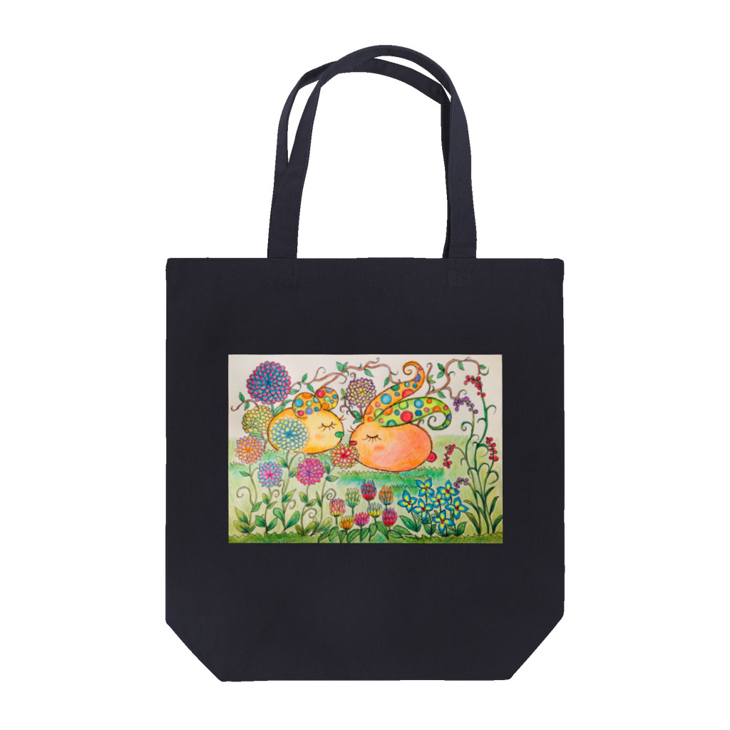 suuの花とカラフル小動物 Tote Bag