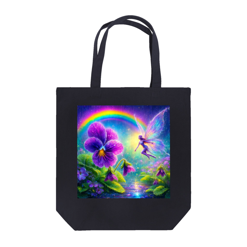 かるるんショップのアヤメと虹と妖精と Tote Bag