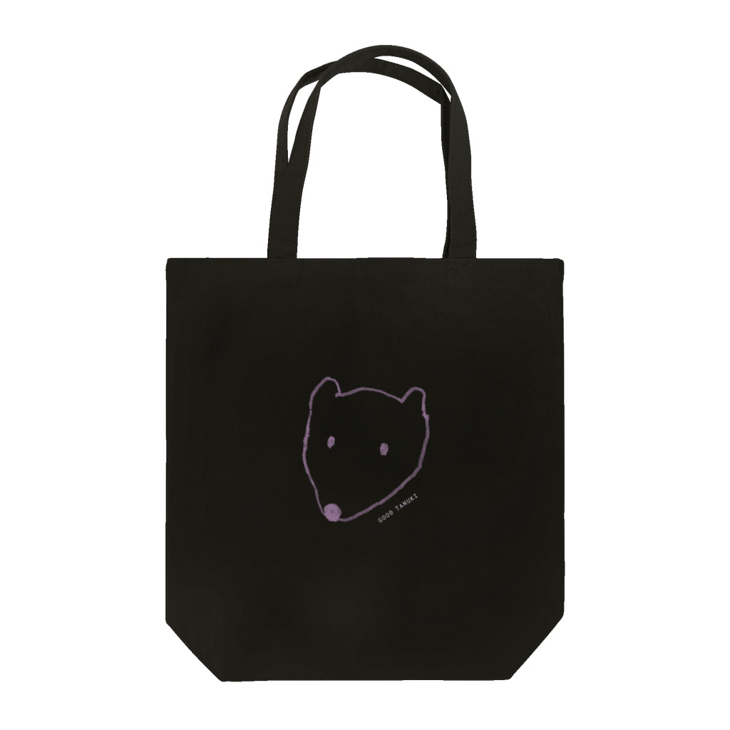柴犬ロンのお店のGOOD TANUKI (良いたぬき) イラスト　トートバッグ   Tote Bag