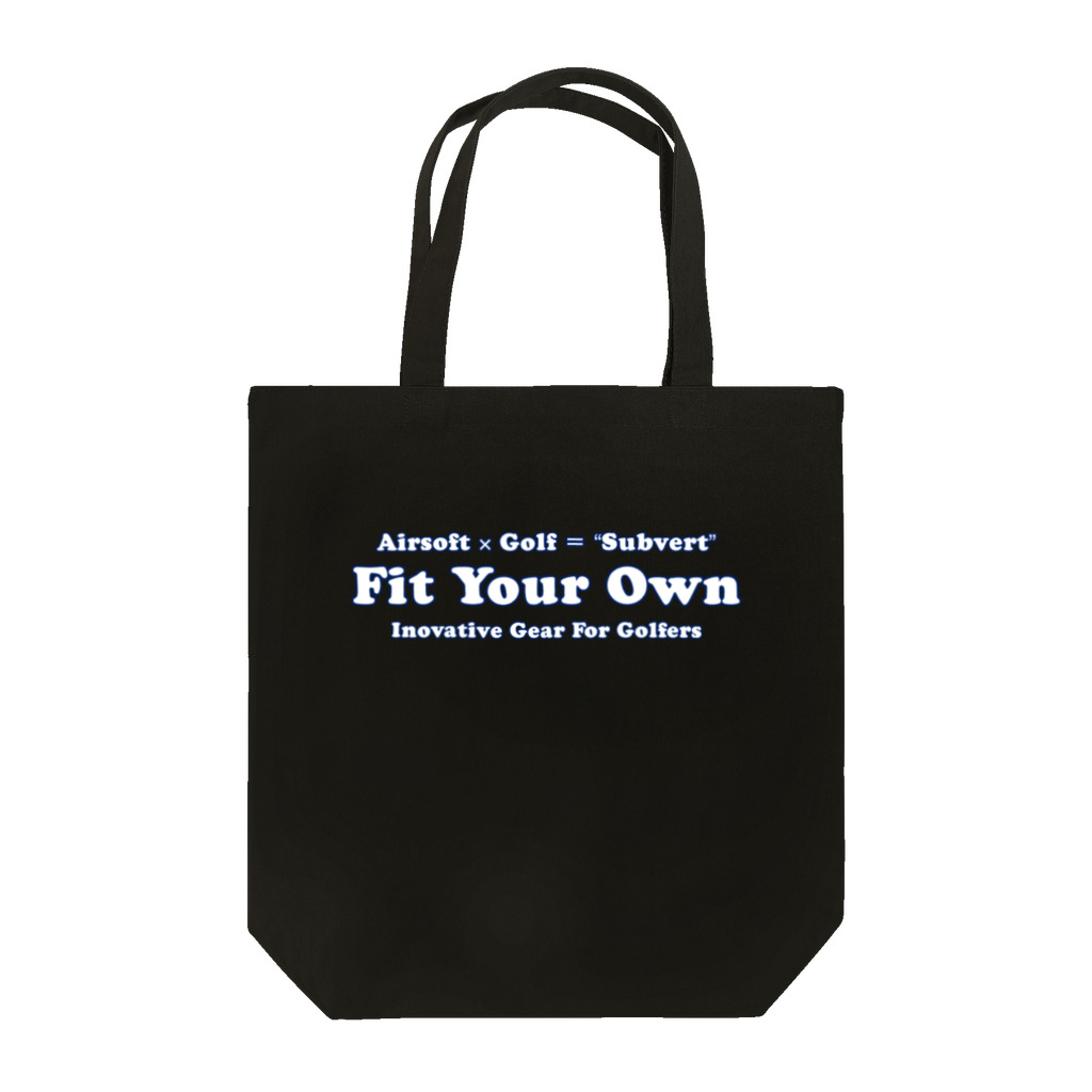 Fit Your Own（フィットユアオウン）のFit Your Ownロゴ(横：白抜き) Tote Bag