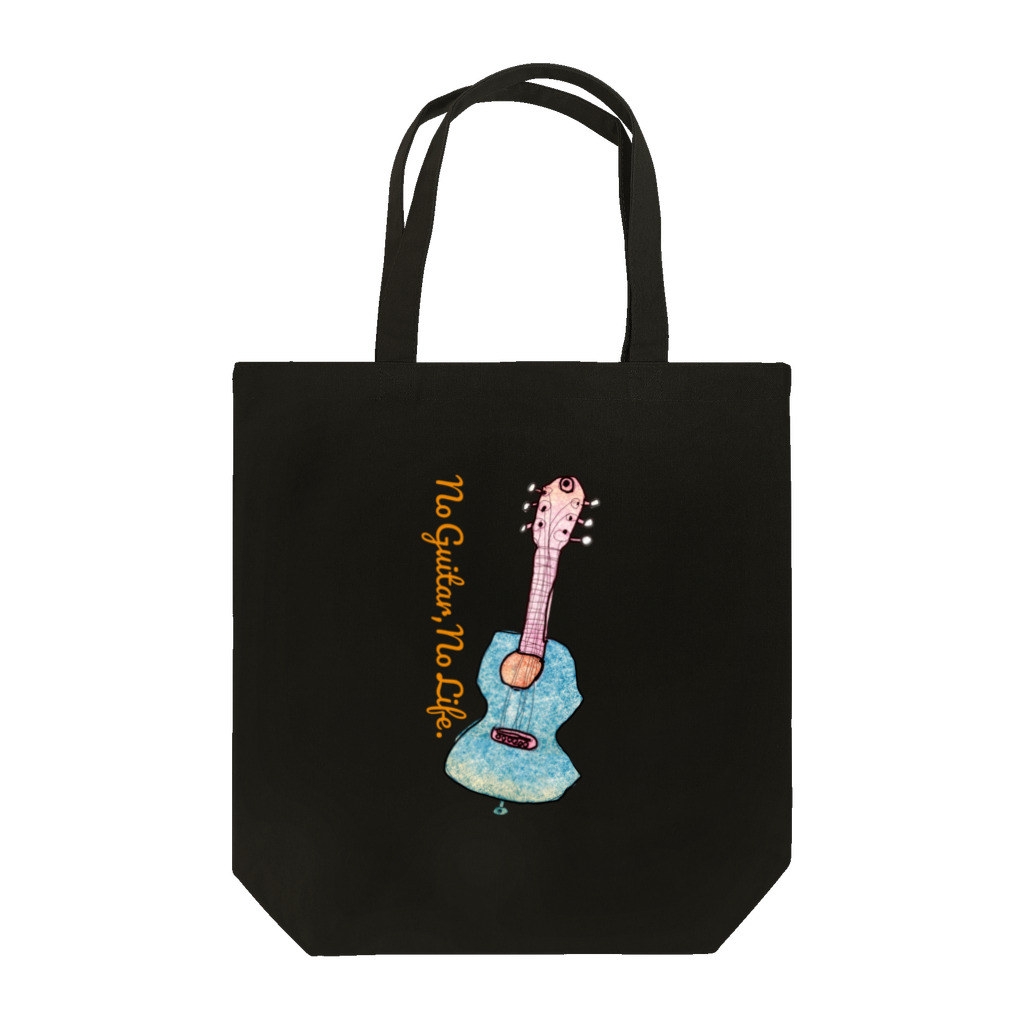 ニャンモナイト商會のNo Guitar, No Life. Tote Bag