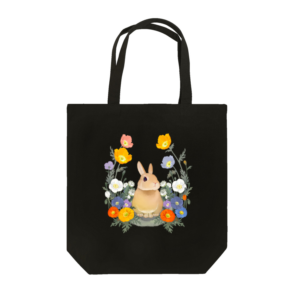 MIdesignの花とうさぎ Tote Bag