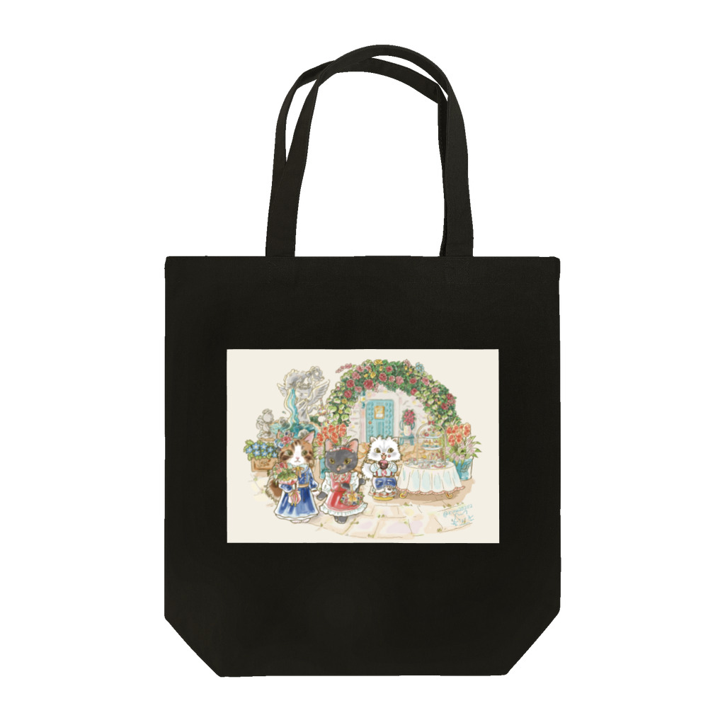 猫のきぬくんのお店のちょめちゃん一家　ローズガーデンツアー Tote Bag