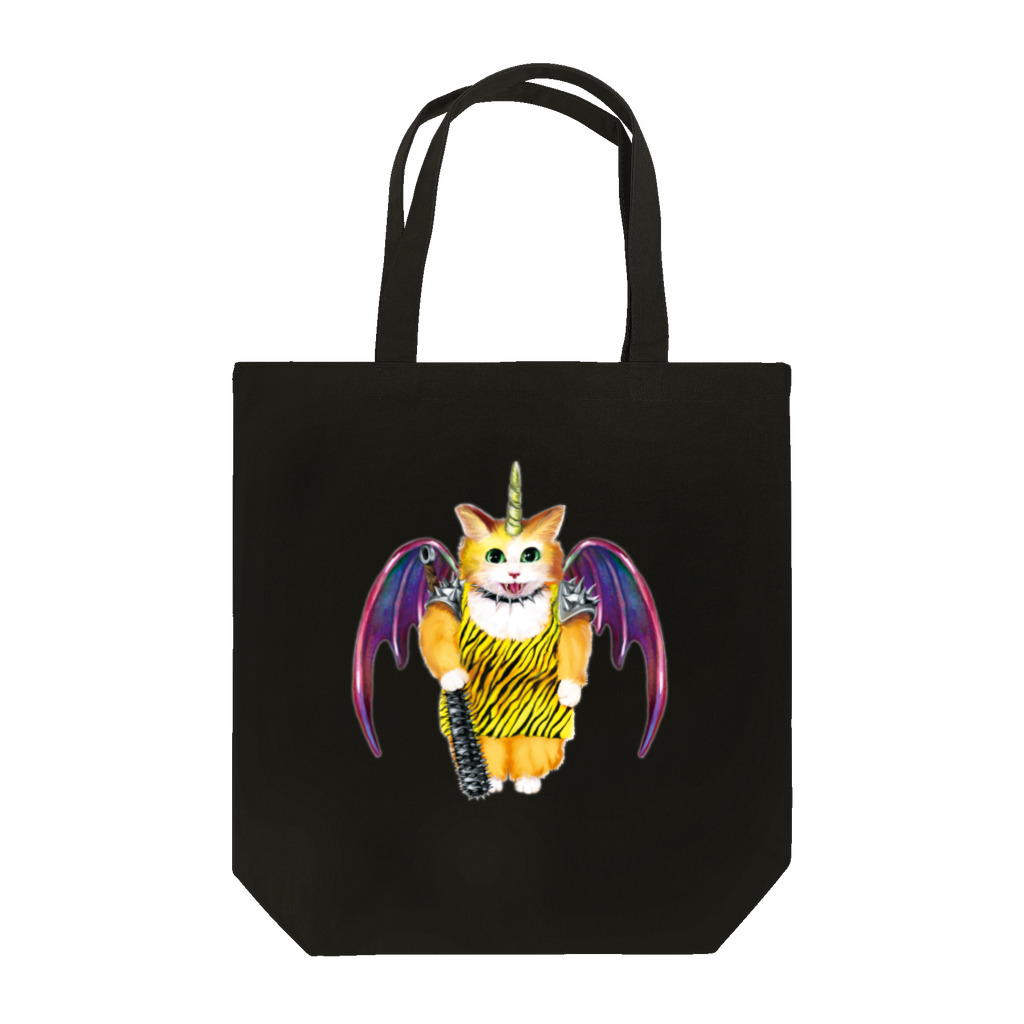 油絵描きの小物売り場のヘビメタキャット Tote Bag