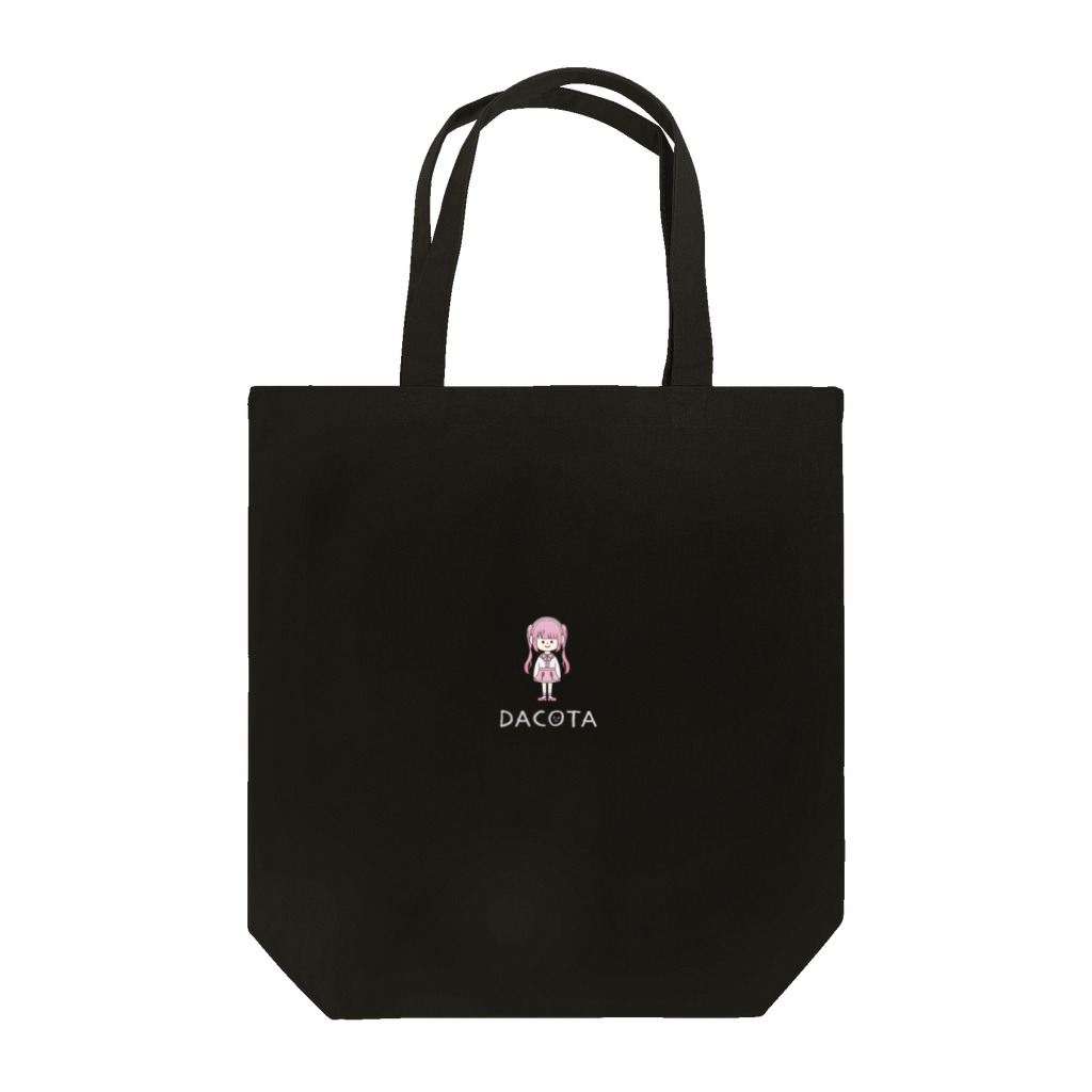 Team DACOTAのNo.069 ふちゃん【白ロゴ】 Tote Bag