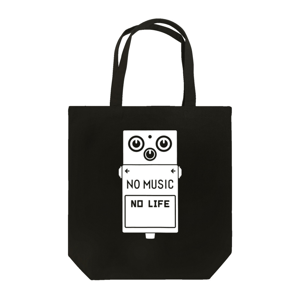 QUQU_WORKSのノーミュージックノーライフ エフェクターデザイン ホワイト Tote Bag