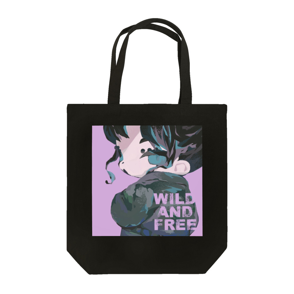 まゆみのミニキャラ集会所のミニキャラシリーズ：WILD AND FREE Tote Bag