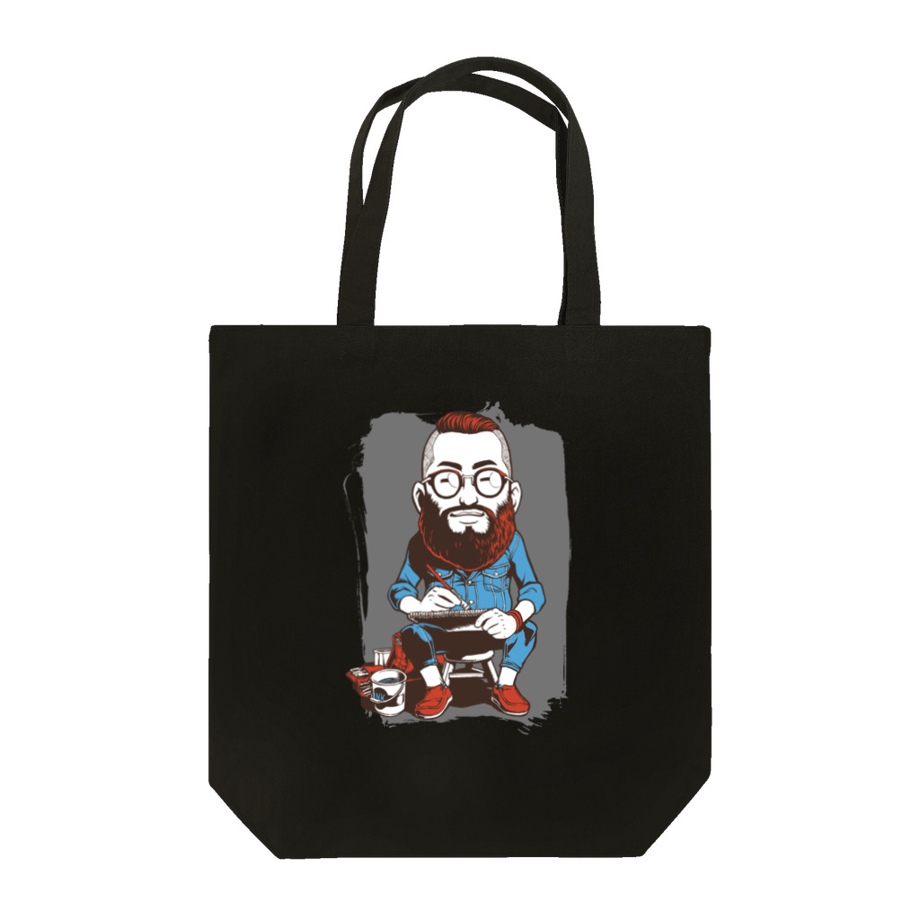 イラストレーター平戸三平のヒゲの画家おじさん Tote Bag